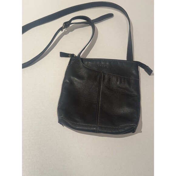 Fossil Jolie Black Soft Leather Crossbody Bag Adjustable Shoulder Strap - Picture 4 of 14